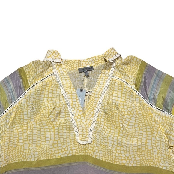 Anthropologie Conditions Apply NWT Corinna yellow peasant blouse - Picture 9 of 13